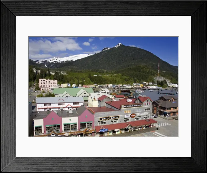Framed Print : Downtown Ketchikan, Southeast Alaska, United States of America, North America Framed Print : Downtown Ketchikan, Southeast Alaska, United States of America, North America
