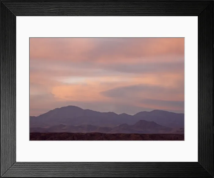 Framed Print : Orange and pink clouds at sunset, Elephant Butte Lake State Park, New Mexico Framed Print : Orange and pink clouds at sunset, Elephant Butte Lake State Park, New Mexico