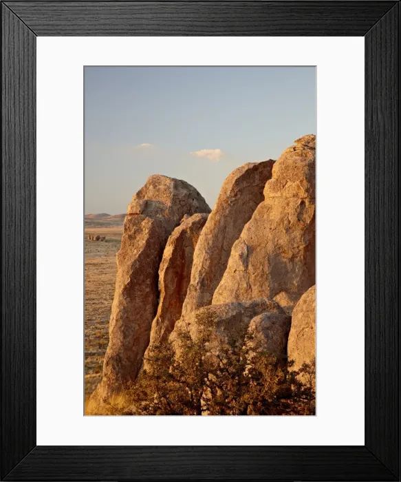 Framed Print : Boulders at sunset, City of Rocks State Park, New Mexico, United States of America Framed Print : Boulders at sunset, City of Rocks State Park, New Mexico, United States of America