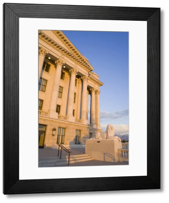 Framed Print : Lion sculpture on the State Capitol Building, Salt Lake City, Utah, United States of America Framed Print : Lion sculpture on the State Capitol Building, Salt Lake City, Utah, United States of America