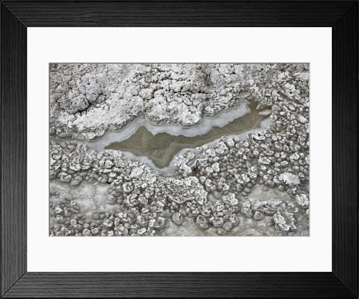 Framed Print : Crystallized minerals at the Artemesia Geyser Pool, Yellowstone National Park Framed Print : Crystallized minerals at the Artemesia Geyser Pool, Yellowstone National Park