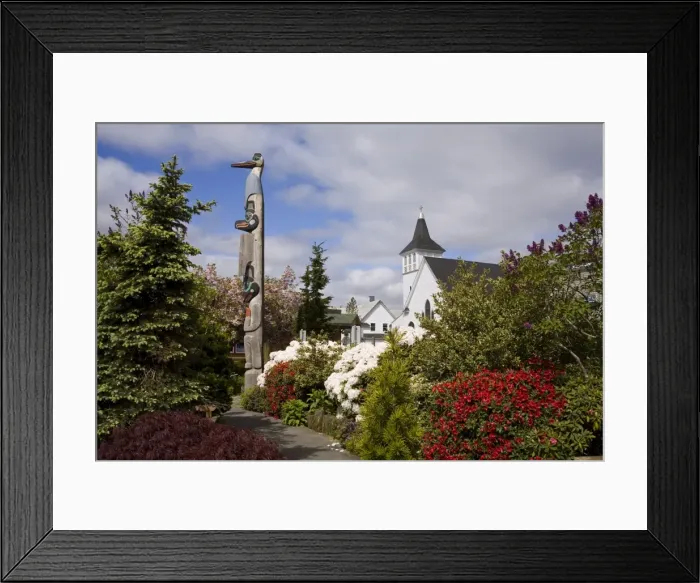 Framed Print : Chief Kyan Totem Pole in Whale Park, Ketchikan, Southeast Alaska, United States of America Framed Print : Chief Kyan Totem Pole in Whale Park, Ketchikan, Southeast Alaska, United States of America