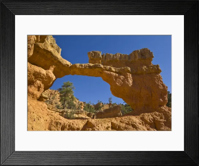 Framed Print : Sandstone arch of Claron formation, Pink Ledges Trail, Red Canyon, Utah Framed Print : Sandstone arch of Claron formation, Pink Ledges Trail, Red Canyon, Utah