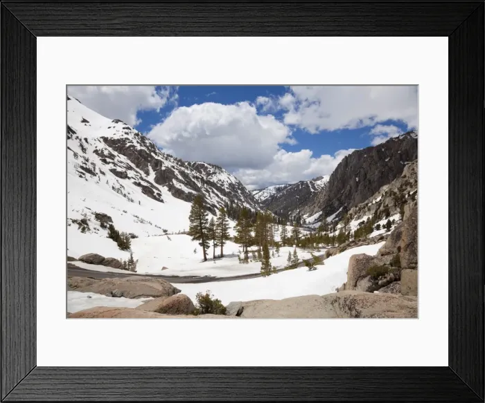 Framed Print : Sonora Pass, 9624 ft, on State Route 108, the second highest highway over the Sierras Framed Print : Sonora Pass, 9624 ft, on State Route 108, the second highest highway over the Sierras