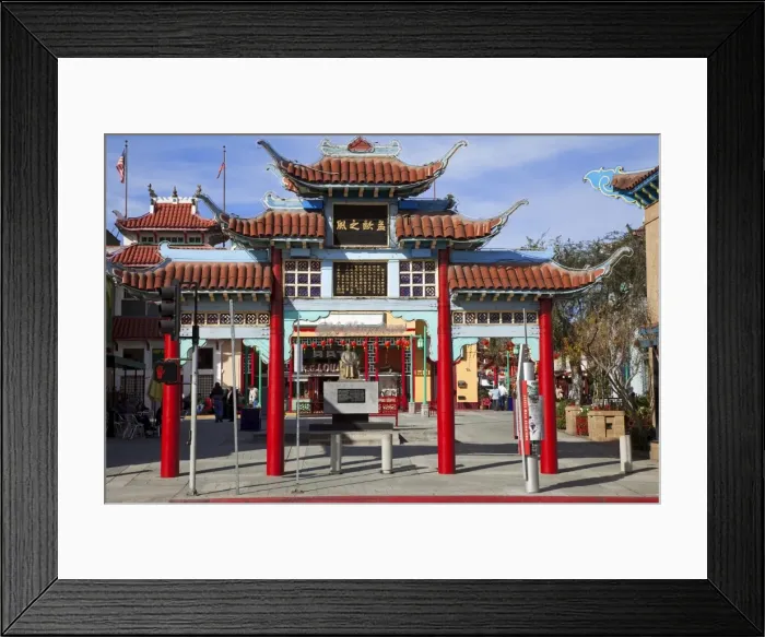 Framed Print : Central Plaza, Chinatown, Los Angeles, California, United States of America Framed Print : Central Plaza, Chinatown, Los Angeles, California, United States of America