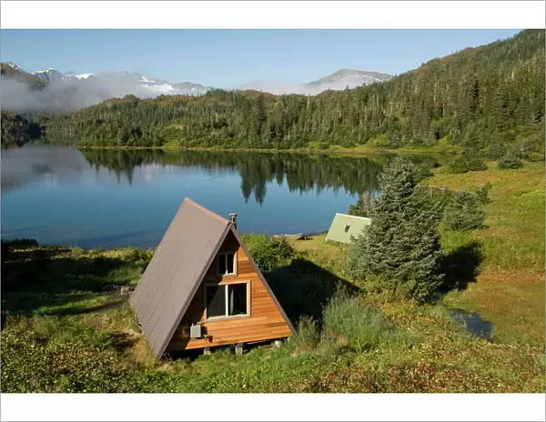 US Forest Service cabin, Shrode Lake, Prince William Sound, Alaska, United States of America