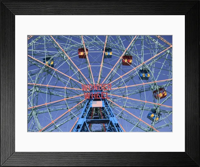 Framed Print : Wonder Wheel, Coney Island, Brooklyn, New York City, United States of America