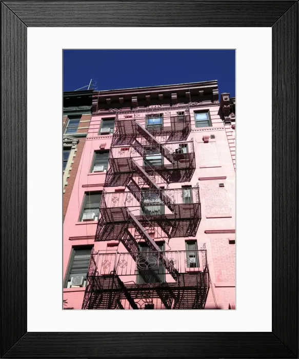 Framed Print : Tenement building, fire escape, Soho, Manhattan, New York City, United States of America Framed Print : Tenement building, fire escape, Soho, Manhattan, New York City, United States of America