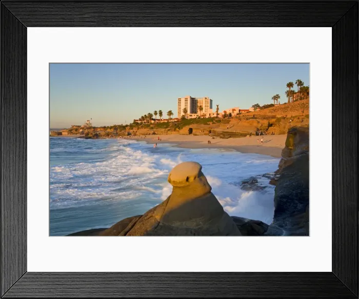 Framed Print : Hoodoo rock formation in La Jolla, San Diego County, California, United States of America