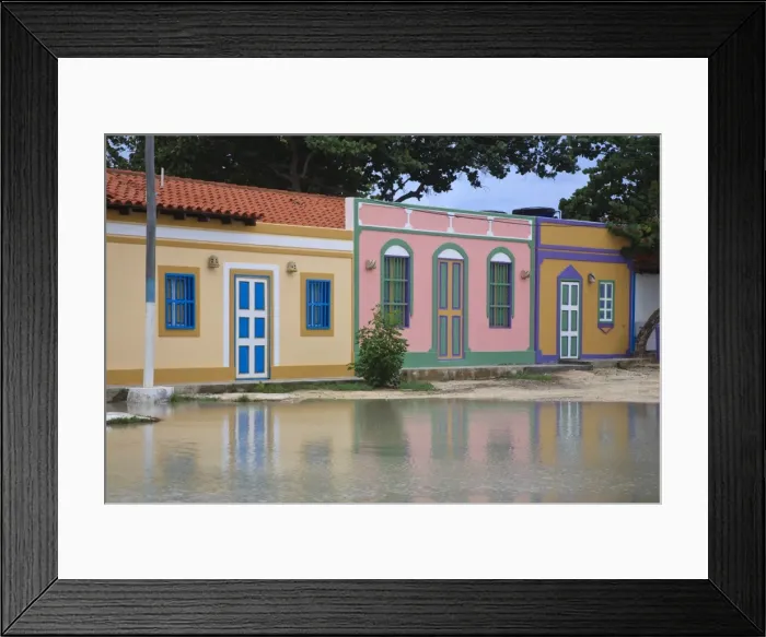 Framed Print : Colourful houses, Gran Roque, Archipelago Los Roques National Park, Venezuela Framed Print : Colourful houses, Gran Roque, Archipelago Los Roques National Park, Venezuela