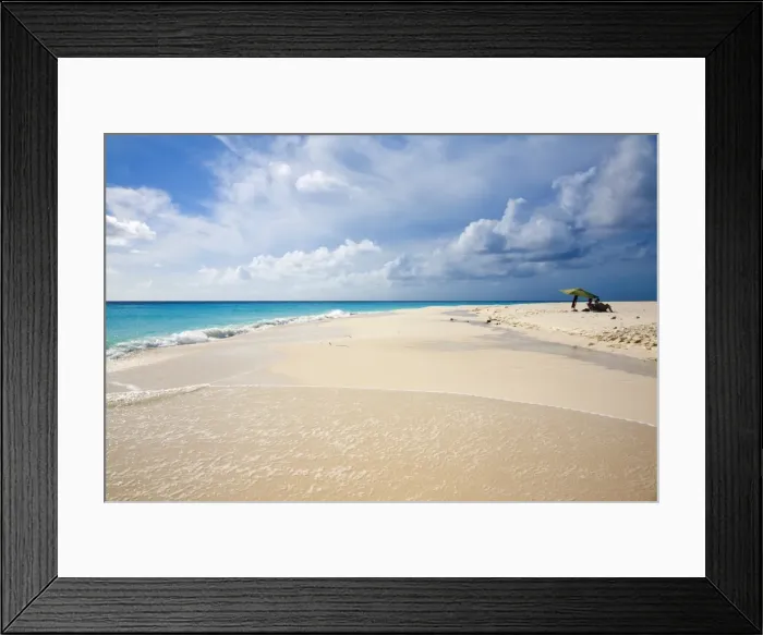 Framed Print : Tourists relax on beach under sun umbrellas, Cayo de Agua, Archipelago Los Roques National Park Framed Print : Tourists relax on beach under sun umbrellas, Cayo de Agua, Archipelago Los Roques National Park