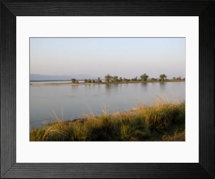 Framed Print : Zambezi River in the early morning, Manapools National Park, UNESCO World Heritage Site Framed Print : Zambezi River in the early morning, Manapools National Park, UNESCO World Heritage Site