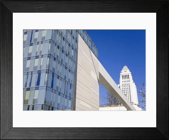 Framed Print : Los Angeles Police Department building and City Hall, Los Angeles, California Framed Print : Los Angeles Police Department building and City Hall, Los Angeles, California