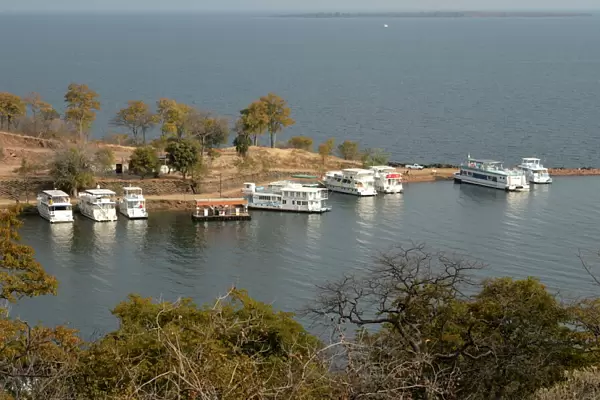 Tourist boats, Kariba, Lake Kariba, Zimbabwe, Africa