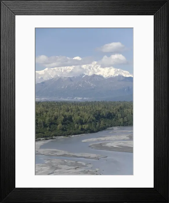 Framed Print : View of Mount McKinley at mile 135 of Parks Highway, Alaska, United States of America Framed Print : View of Mount McKinley at mile 135 of Parks Highway, Alaska, United States of America