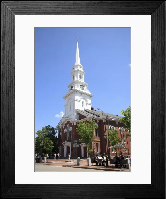 Framed Print : North Church, Portsmouth, New Hampshire, New England, United States of America Framed Print : North Church, Portsmouth, New Hampshire, New England, United States of America