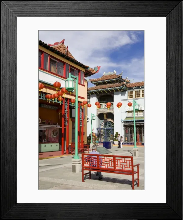 Framed Print : Central Plaza, Chinatown, Los Angeles, California, United States of America Framed Print : Central Plaza, Chinatown, Los Angeles, California, United States of America