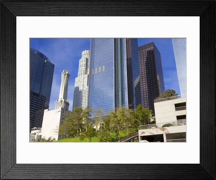 Framed Print : Skyscrapers in the Bunker Hill District, Los Angeles, California, United States of America Framed Print : Skyscrapers in the Bunker Hill District, Los Angeles, California, United States of America