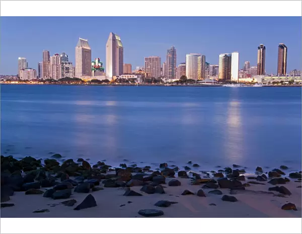 San Diego skyline viewed from Coronado Island, San Diego, California, United States of America