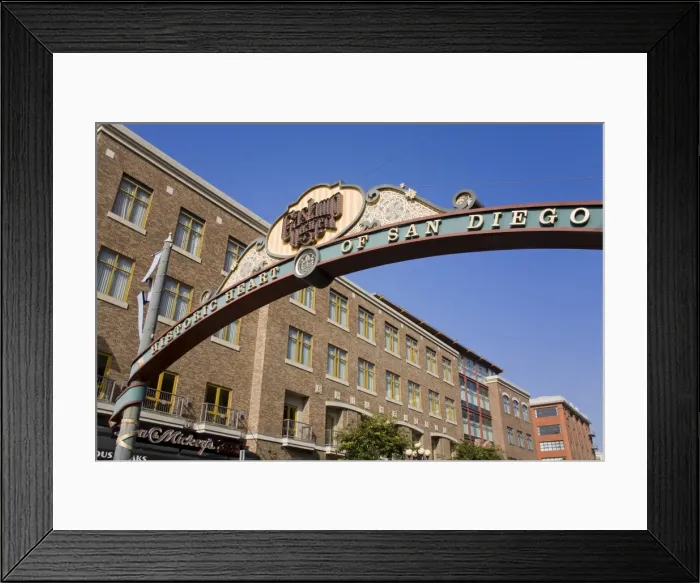 Framed Print : Gateway arch in the Gaslamp Quarter, San Diego, California, United States of America Framed Print : Gateway arch in the Gaslamp Quarter, San Diego, California, United States of America