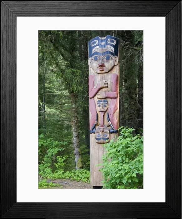 Framed Print : Totem pole in Sitka National Historical Park, Sitka, Baranof Island, Southeast Alaska Framed Print : Totem pole in Sitka National Historical Park, Sitka, Baranof Island, Southeast Alaska