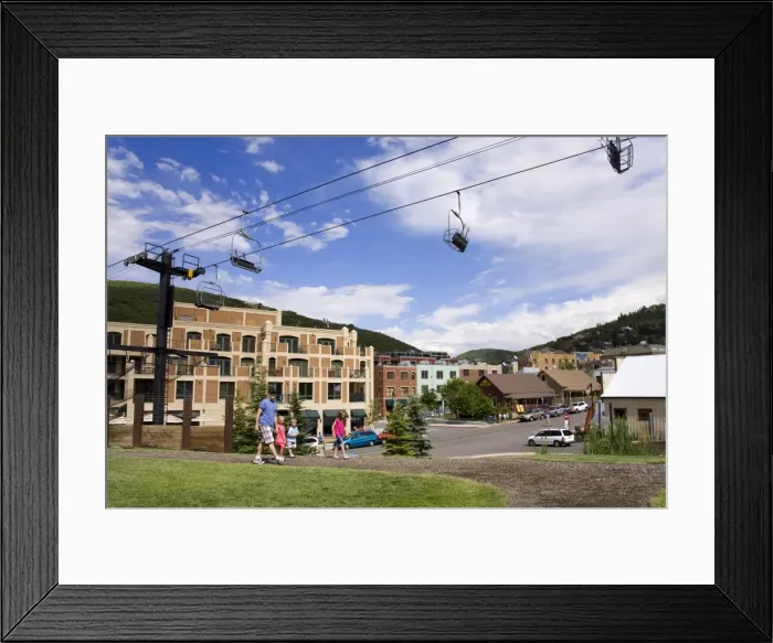 Framed Print : Ski lift in Park City, Utah, United States of America, North America Framed Print : Ski lift in Park City, Utah, United States of America, North America