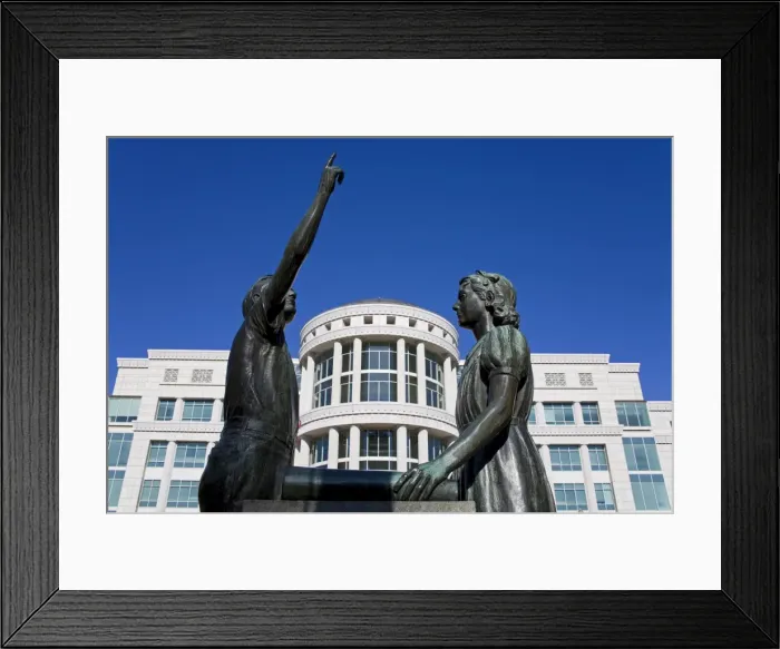 Framed Print : Pledge of Allegiance Statue and Scott M. Matheson Courthouse, Salt Lake City Framed Print : Pledge of Allegiance Statue and Scott M. Matheson Courthouse, Salt Lake City