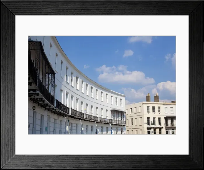 Framed Print : Terrace of Regency style Georgian houses with wrought iron balconies on The Royal Crescent Framed Print : Terrace of Regency style Georgian houses with wrought iron balconies on The Royal Crescent