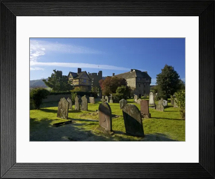 Framed Print : Stokesay Castle, a 13th century medieval fortified manor house, in autumn sunshine Framed Print : Stokesay Castle, a 13th century medieval fortified manor house, in autumn sunshine