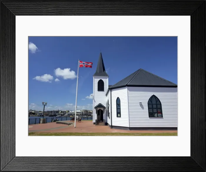 Framed Print : Norwegian Church, Cardiff Bay, Cardiff, South Glamorgan, South Wales, Wales Framed Print : Norwegian Church, Cardiff Bay, Cardiff, South Glamorgan, South Wales, Wales
