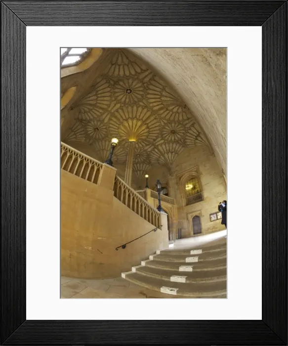 Framed Print : Fan vaulted ceiling dating from 1638 above the staircase by James Wyatt Framed Print : Fan vaulted ceiling dating from 1638 above the staircase by James Wyatt