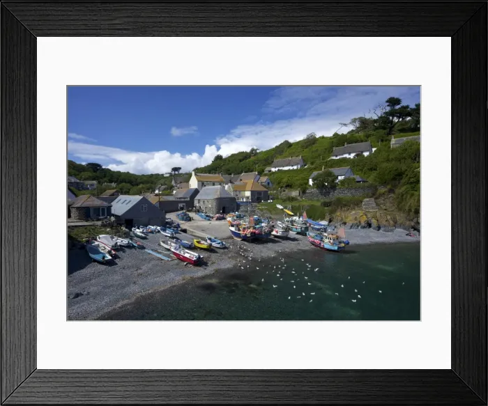 Framed Print : Fishing boats on the beach at Cadgwith, Lizard Peninsula, Cornwall, England Framed Print : Fishing boats on the beach at Cadgwith, Lizard Peninsula, Cornwall, England