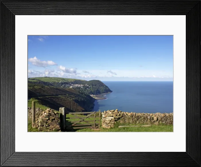 Framed Print : Lynmouth from Countisbury, Exmoor, Somerset, England, United Kingdom, Europe Framed Print : Lynmouth from Countisbury, Exmoor, Somerset, England, United Kingdom, Europe
