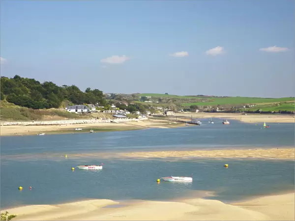 Rock village looking from Padstow, Camel Estuary, North Cornwall, England