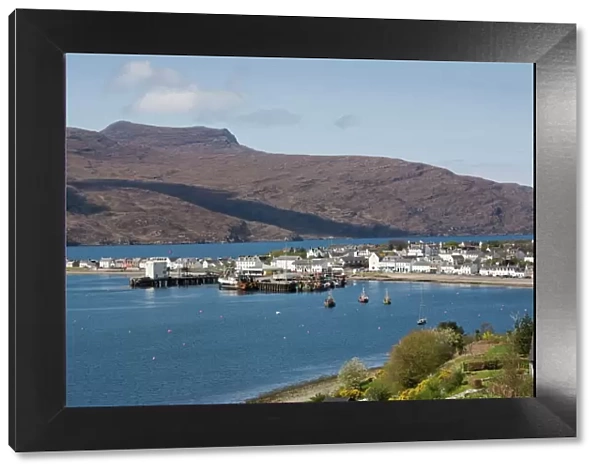 View into harbour, Loch Broom, Ullapool, Wester Ross, Ross and Cromarty