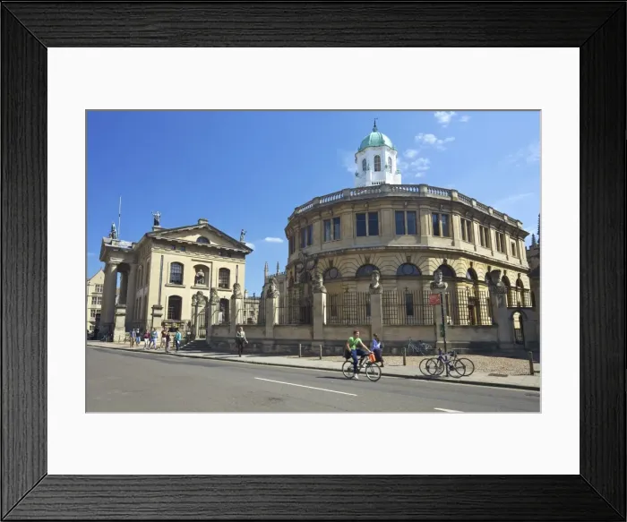 Framed Print : Sheldonian Theatre and Clarendon Building, Broad Street, Oxford, Oxfordshire Framed Print : Sheldonian Theatre and Clarendon Building, Broad Street, Oxford, Oxfordshire