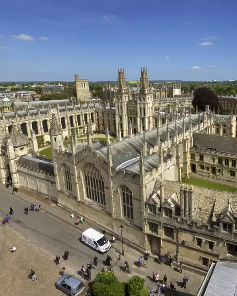 View of All Souls College from tower of University Church of St. Mary The Virgin