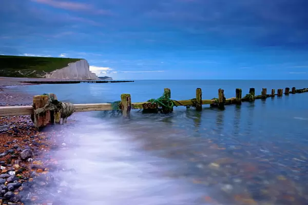 Seven Sisters Cliffs from Cuckmere Haven Beach, South Downs, East Sussex