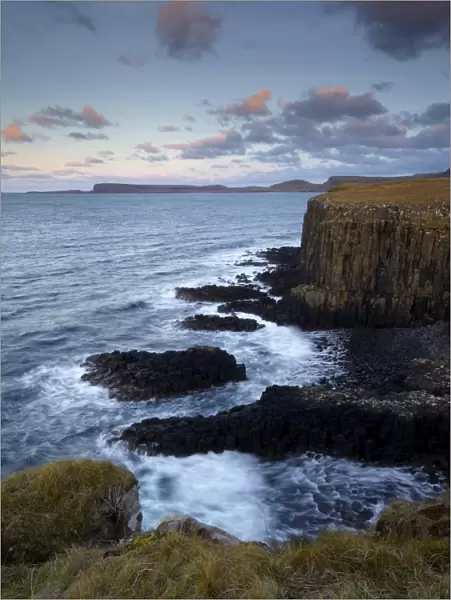 The beautifu Northern Isle of Skye coastline with a view toward Duntulm from near Kilmuir