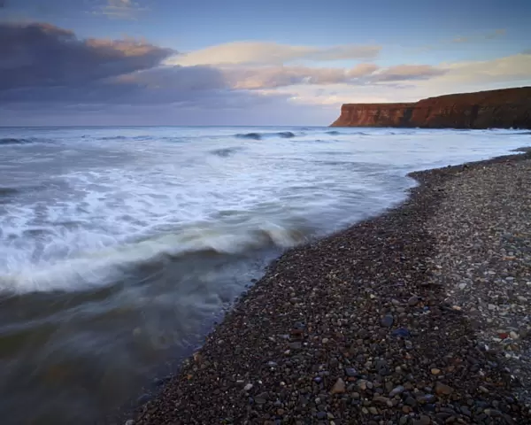 A view towards Hunt Cliff from the beach at Saltburn, North Yorkshire, Yorkshire