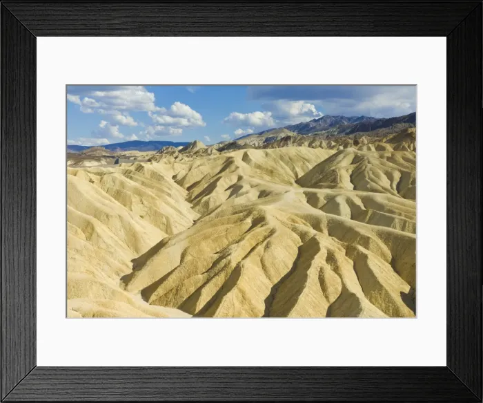 Framed Print : Siltstone eroded formations of Zabriske Point, Furnace Creek, Death Valley National Park Framed Print : Siltstone eroded formations of Zabriske Point, Furnace Creek, Death Valley National Park
