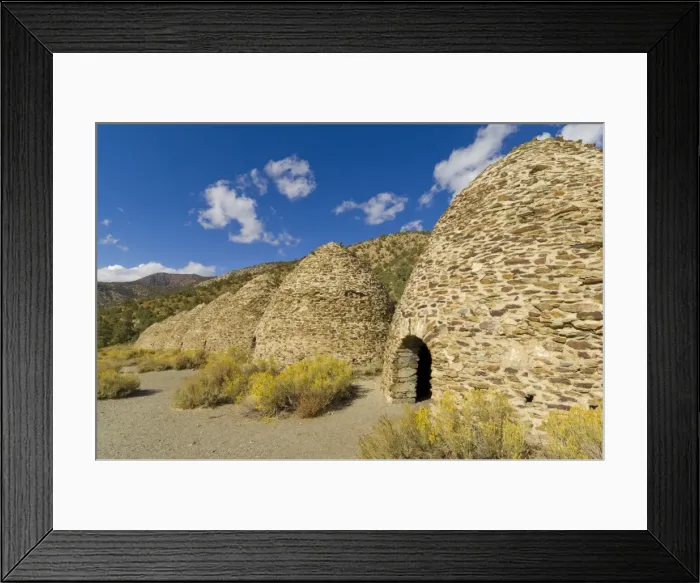 Framed Print : The Charcoal Kilns, bee-hive structure, designed by Swiss engineers, built by Chinese labourers in 1879, Panamint range, Emigrant Canyon Road, Death Valley National Park, California, United States of America Framed Print : The Charcoal Kilns, bee-hive structure, designed by Swiss engineers, built by Chinese labourers in 1879, Panamint range, Emigrant Canyon Road, Death Valley National Park, California, United States of America