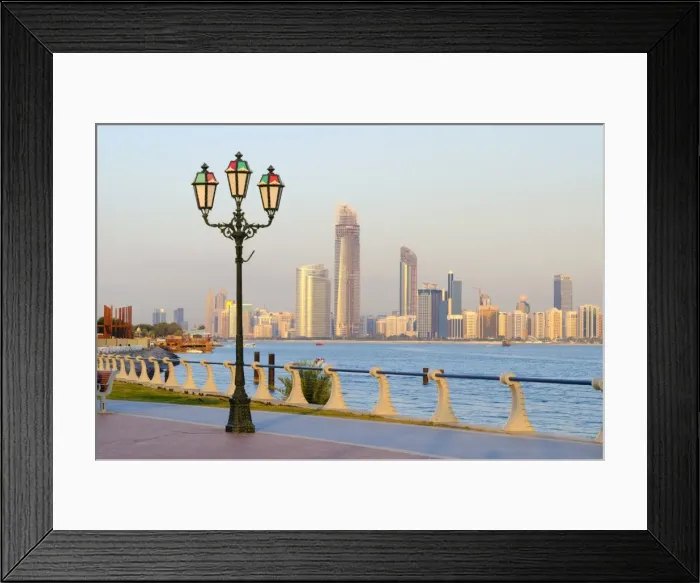 Framed Print : City skyline, Abu Dhabi, United Arab Emirates, Middle East Framed Print : City skyline, Abu Dhabi, United Arab Emirates, Middle East