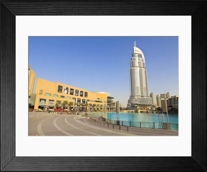 Framed Print : The Dubai Mall and Address Building, Downtown district, Dubai, United Arab Emirates Framed Print : The Dubai Mall and Address Building, Downtown district, Dubai, United Arab Emirates