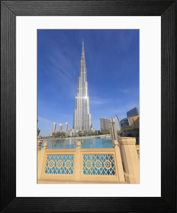 Framed Print : Burj Khalifa, the tallest man made structure in the world at 828 metres Framed Print : Burj Khalifa, the tallest man made structure in the world at 828 metres