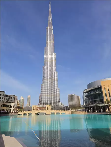 Burj Khalifa and Dubai Mall, Downtown, Dubai, United Arab Emirates, Middle East