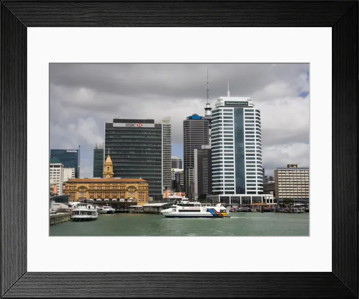 Framed Print : Skyline viewed from Waitemata Harbour, Auckland, North Island, New Zealand, Pacific Framed Print : Skyline viewed from Waitemata Harbour, Auckland, North Island, New Zealand, Pacific