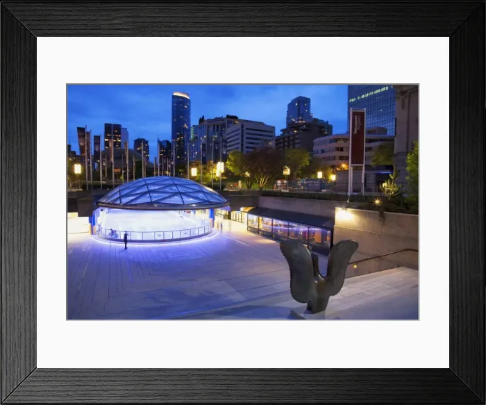 Framed Print : The Ice Rink at night, Robson Square, Downtown, Vancouver, British Columbia Framed Print : The Ice Rink at night, Robson Square, Downtown, Vancouver, British Columbia