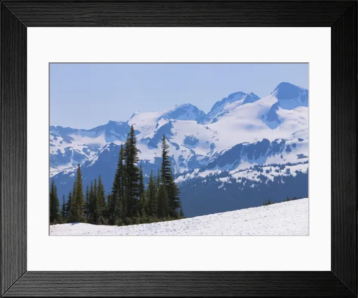 Framed Print : Snow covered mountains near Whistler, British Columbia, Canada, North America Framed Print : Snow covered mountains near Whistler, British Columbia, Canada, North America
