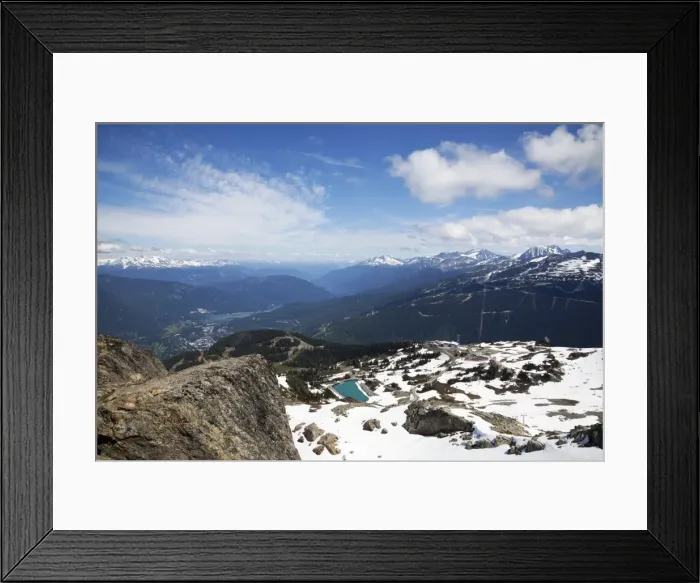 Framed Print : View from the top of Whistler Mountain, Whistler, British Columbia, Canada, North America Framed Print : View from the top of Whistler Mountain, Whistler, British Columbia, Canada, North America